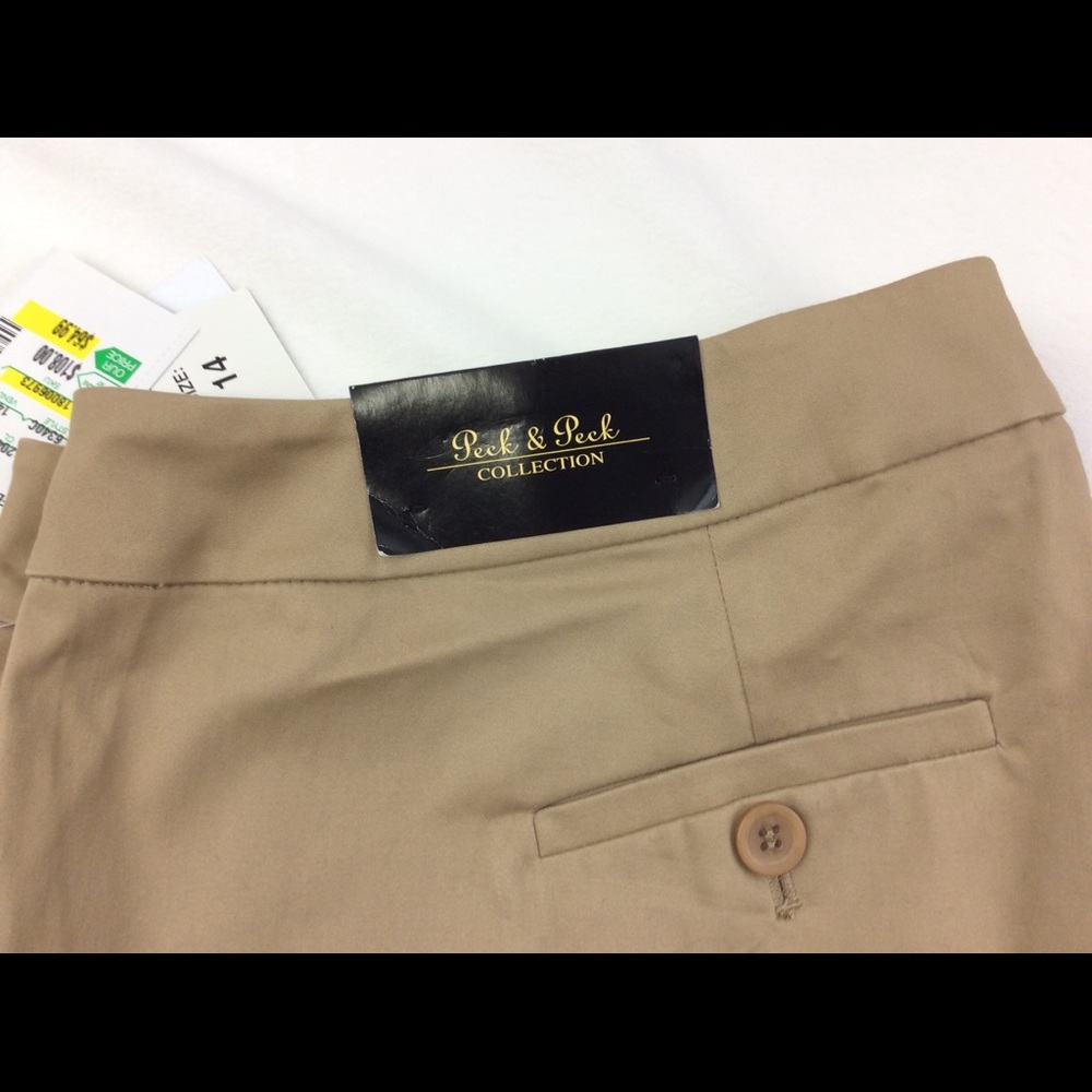 Peck and Peck Collection Tan Pants NWT - Picture 5 of 7